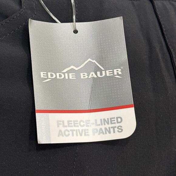 Eddie Bauer Women’s Fleece Lined Black Active Pants Moisture Wicking Pants - Picture 3 of 8